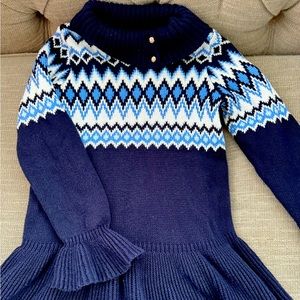 Janie and Jack girls sweater dress. Size 5. Washed but never worn.
